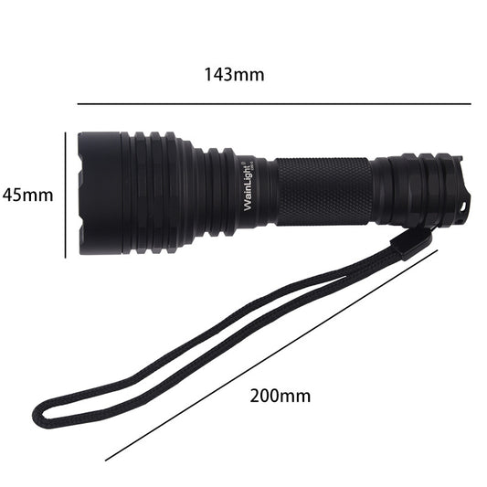 High output aluminum flashlight
